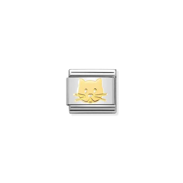Nomination Composable Link Silver - Gold Cat Face