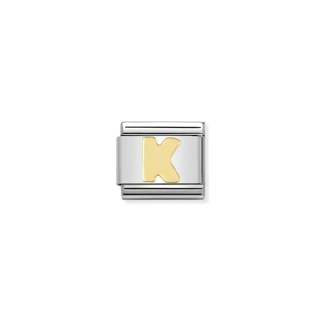Nomination Composable Link Silver - Gold Letter K
