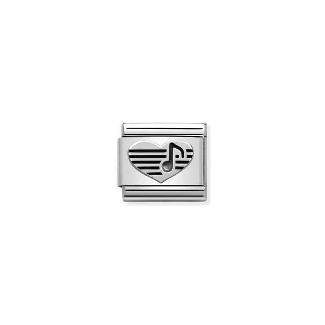 Nomination Composable Link Silver - Heart with Musical Note