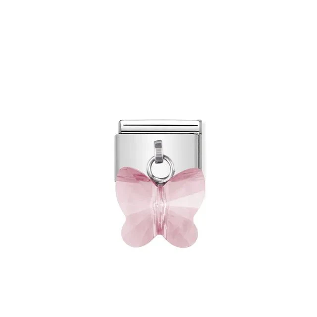 Nomination Composable Link Silver - Light Pink Butterfly Pendant