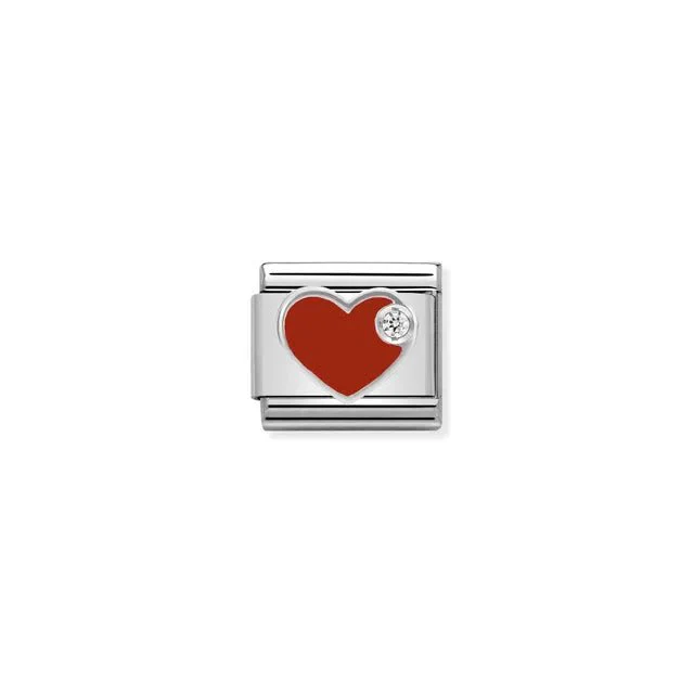 Nomination Composable Link Silver - Red Enamel Heart