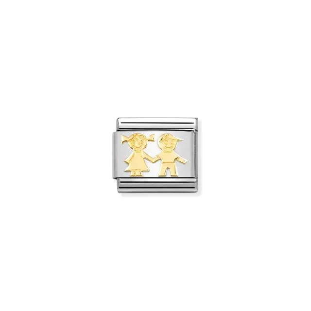 Nomination Composable Link Silver - Gold Sister And Brother