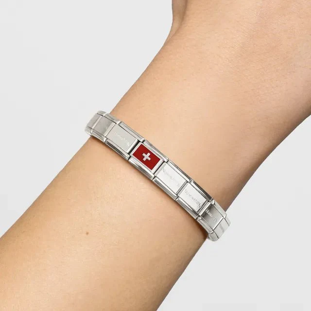 Nomination Composable Link Silver - Switzerland Flag - Image 3