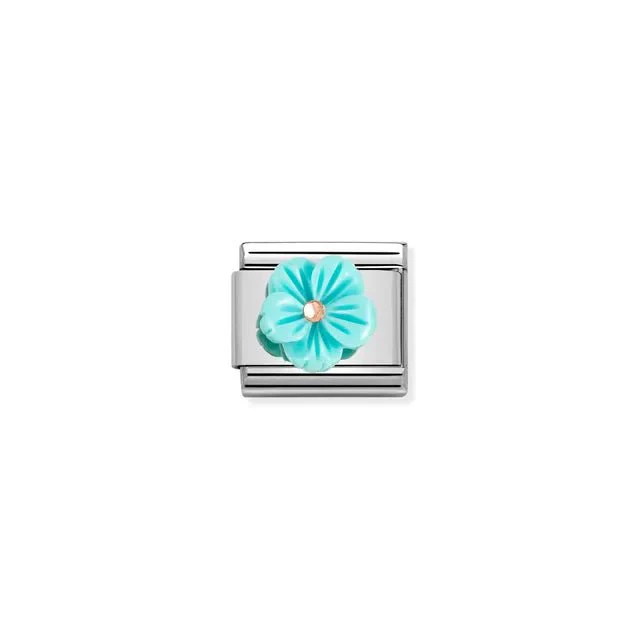 Nomination Composable Link - Turquoise Flower