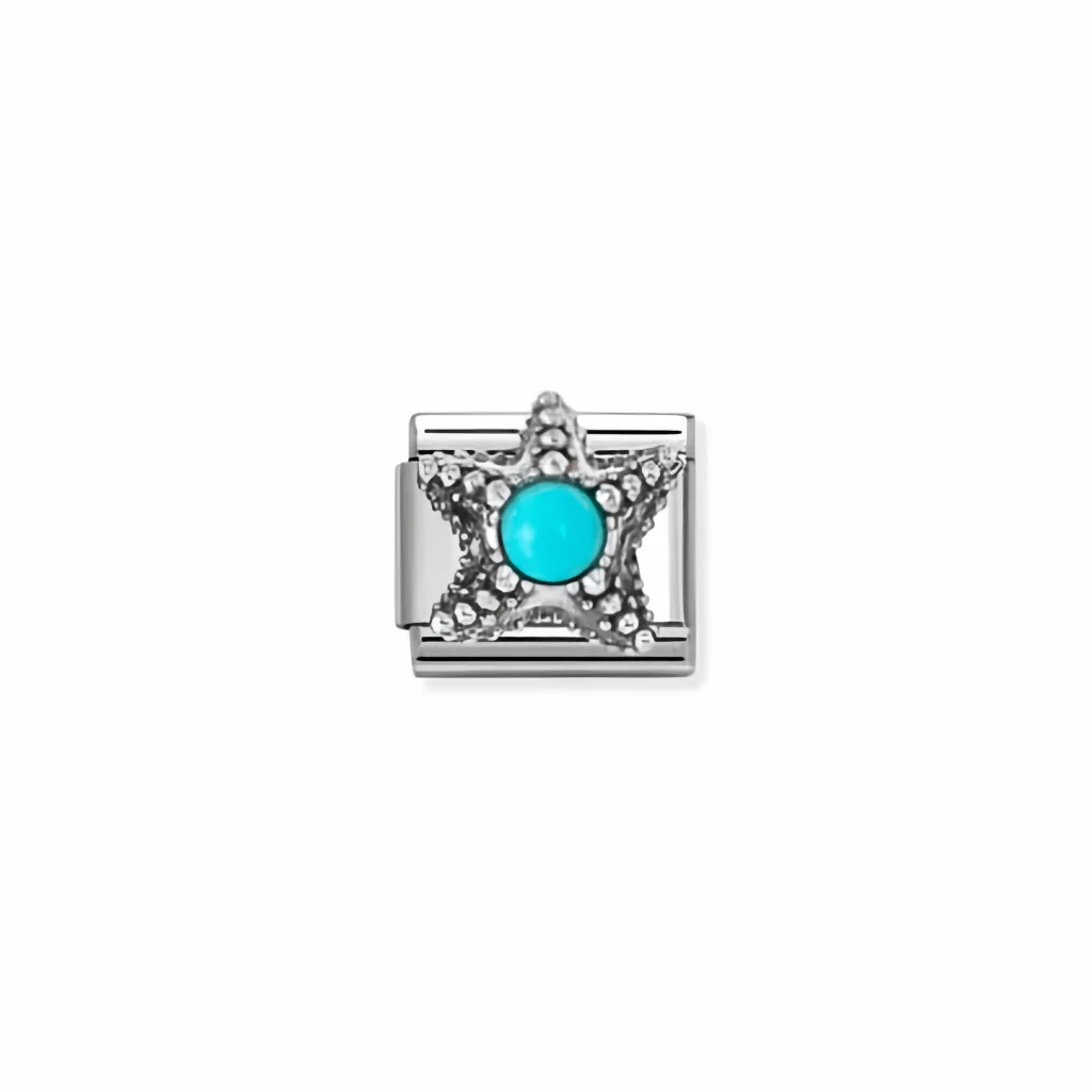 Nomination Composable Link - Turquoise Starfish in Silver