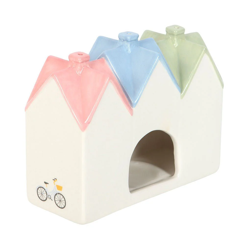 Pastel House Incense Cone Burner and Tealight Holder - Image 2