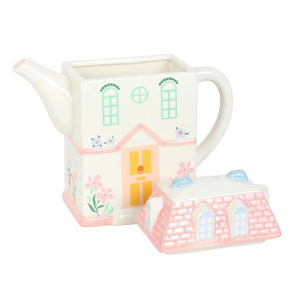 Pastel House Shaped Teapot - Image 5