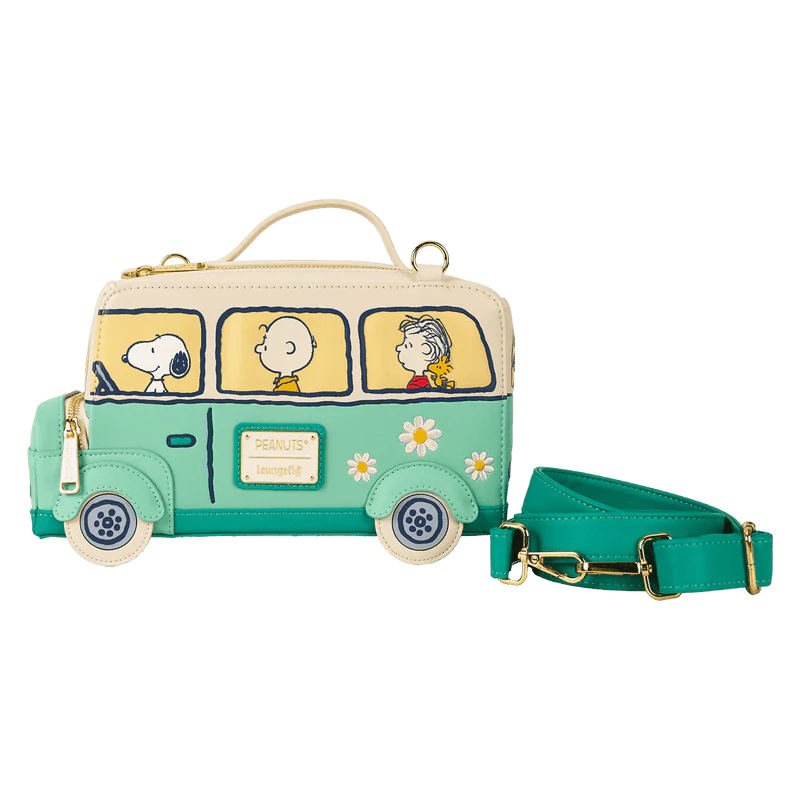 Loungefly Peanuts Gang Road Trip Bus Light-Up Figural Crossbody Bag