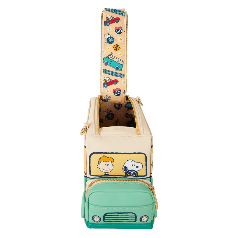 Loungefly Peanuts Gang Road Trip Bus Light-Up Figural Crossbody Bag - Image 9
