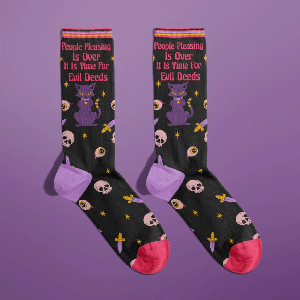 People Pleasing Is Over Socks – Funny Women’s Novelty Socks by Fun Club