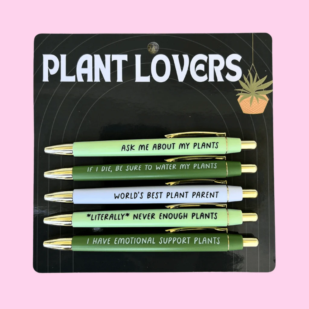 Plant Lovers Pen Set – Funny Novelty Pens Gift by Fun Club