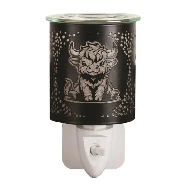 Plug-In Black Highland Cow Wax Melt Burner - Image 2