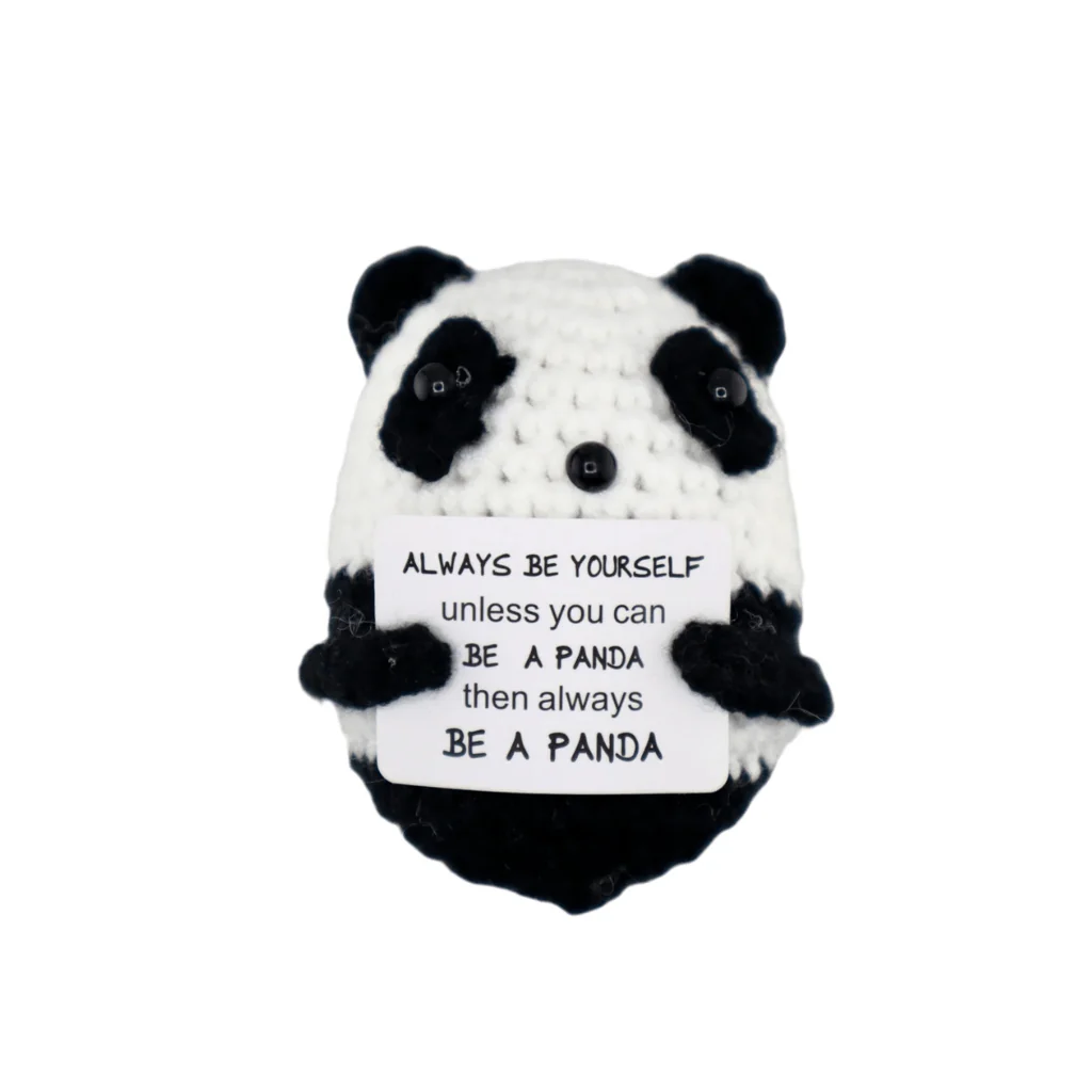 Positive Panda Crochet Decoration