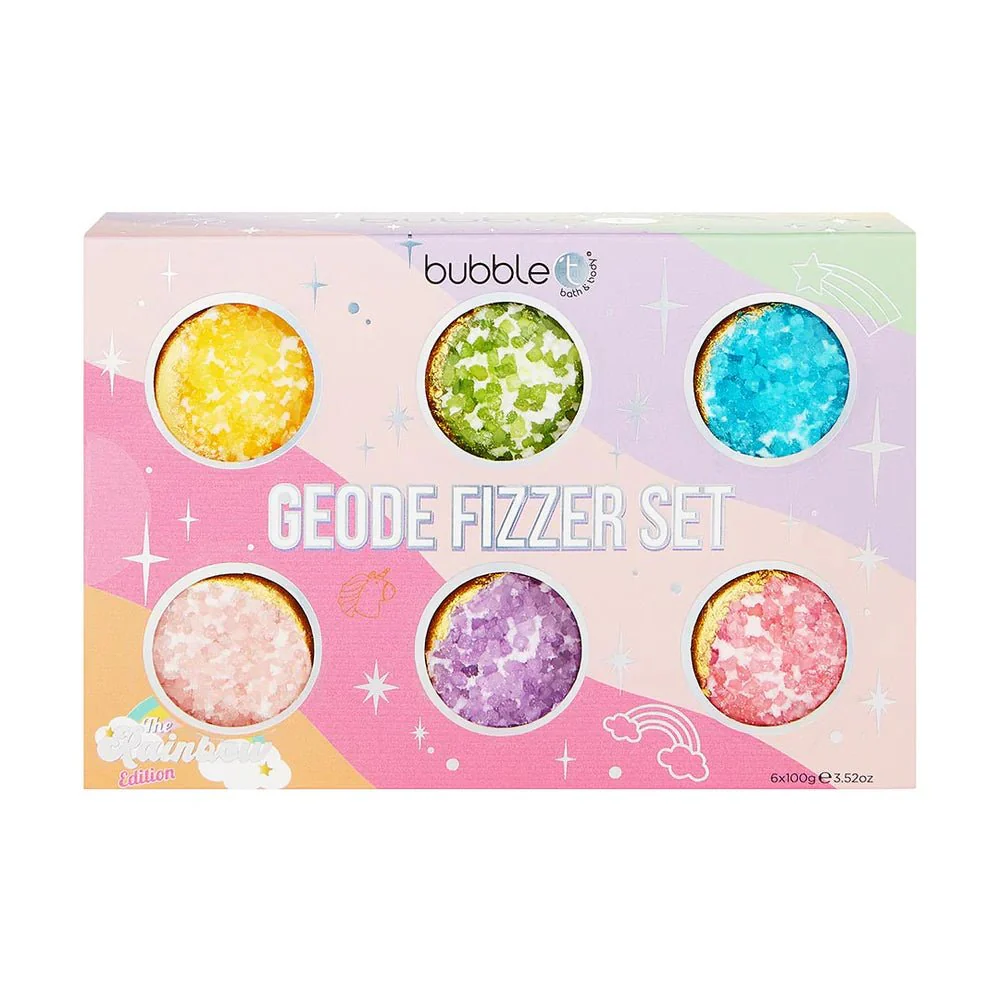 Rainbow Geode Bath Fizzer Gift Set (6 x 100g) - Image 2