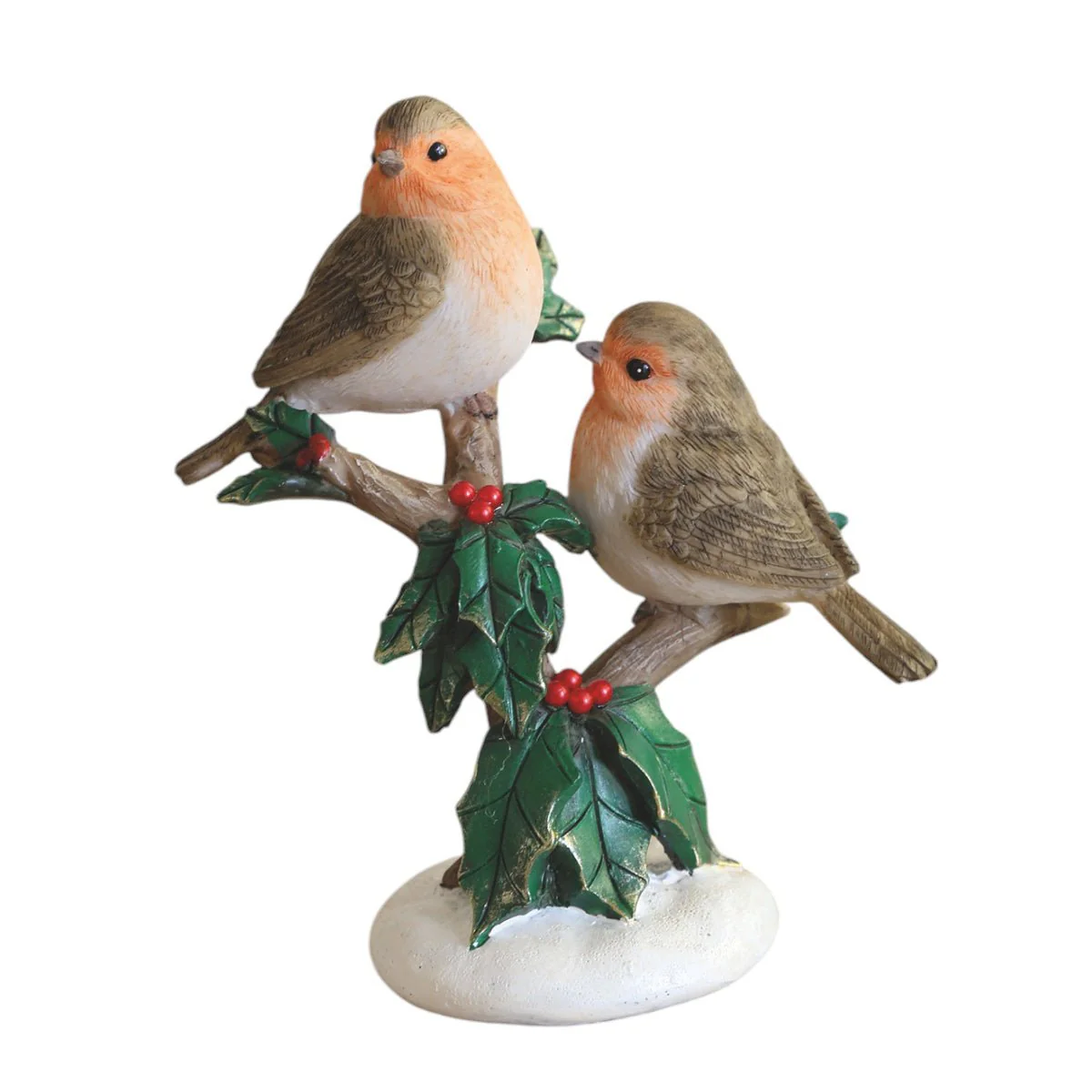 Robins on Branch Christmas Ornament – 13cm Figurine