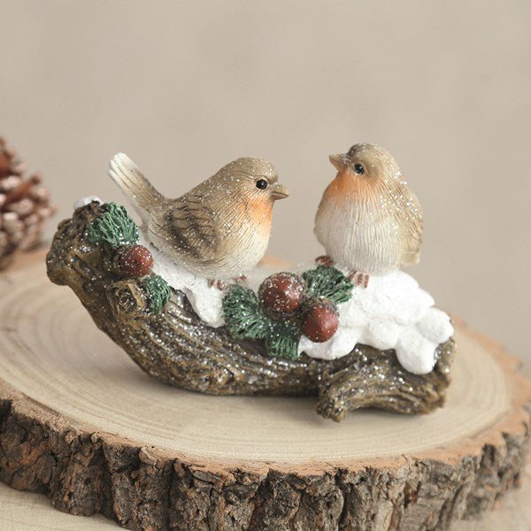 Robins on Branch Figurine - Image 2