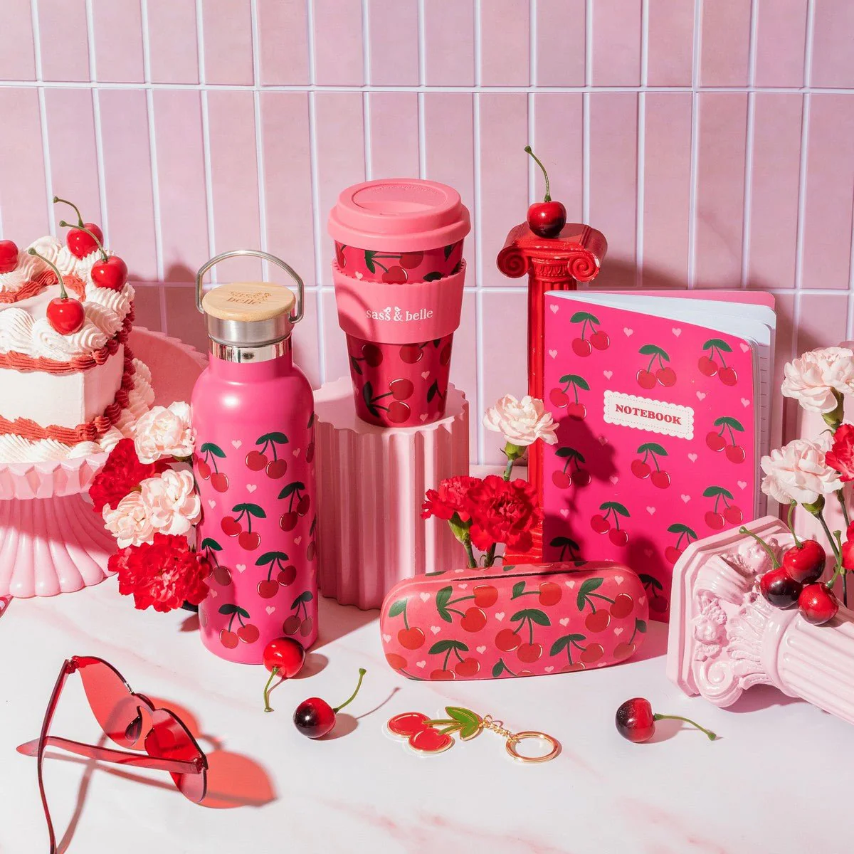 Sass & Belle Cherry Travel Coffee Cup - Image 4