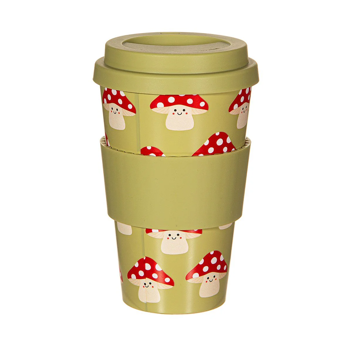 Happy Mushroom Travel Coffee Cup - Image 3