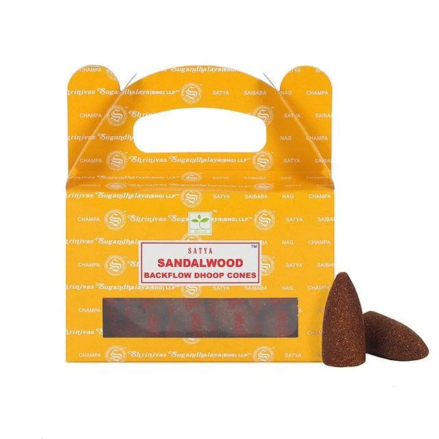 Satya Backflow Dhoop Incense Cones - Sandalwood