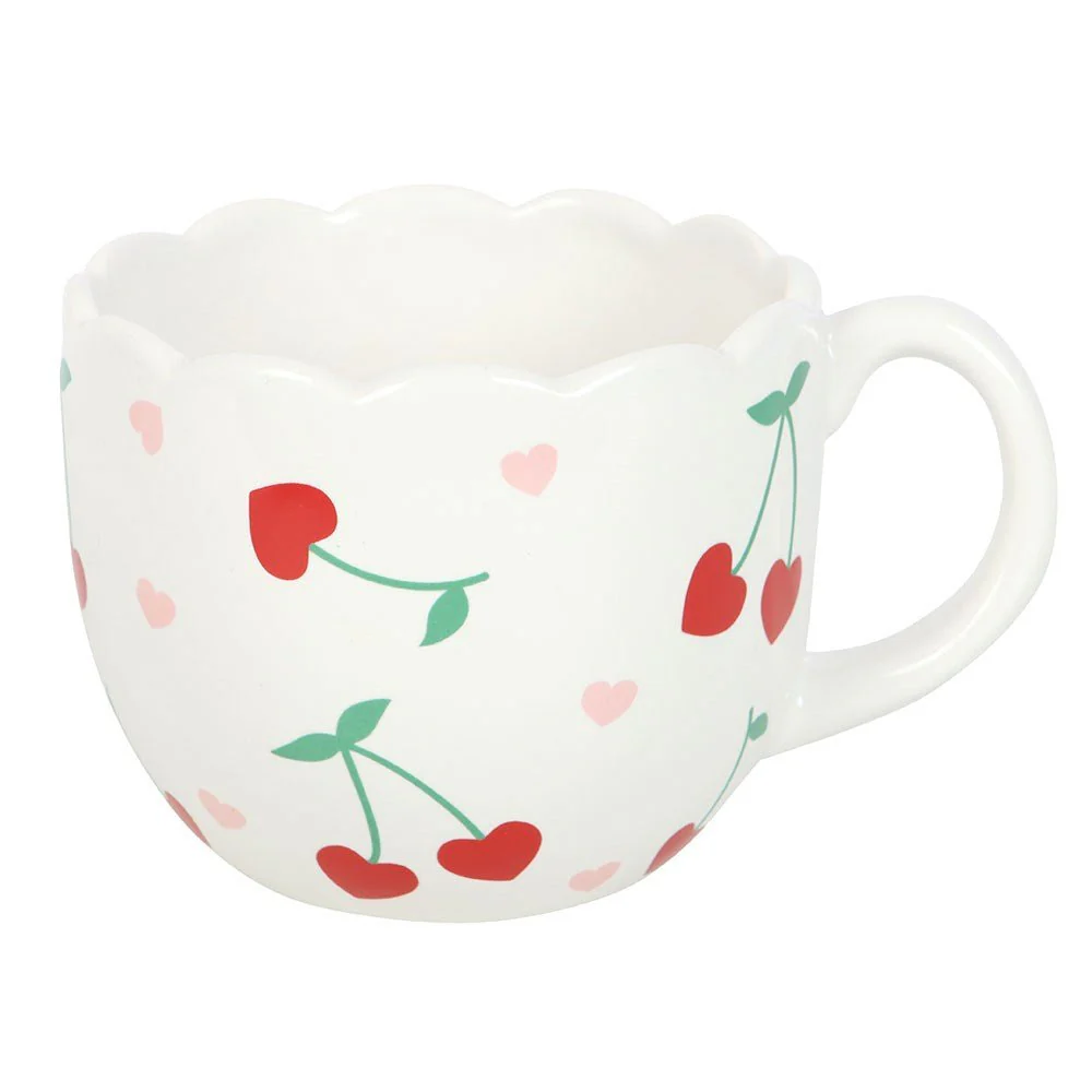 Scalloped Cherry Print Mug - Image 3