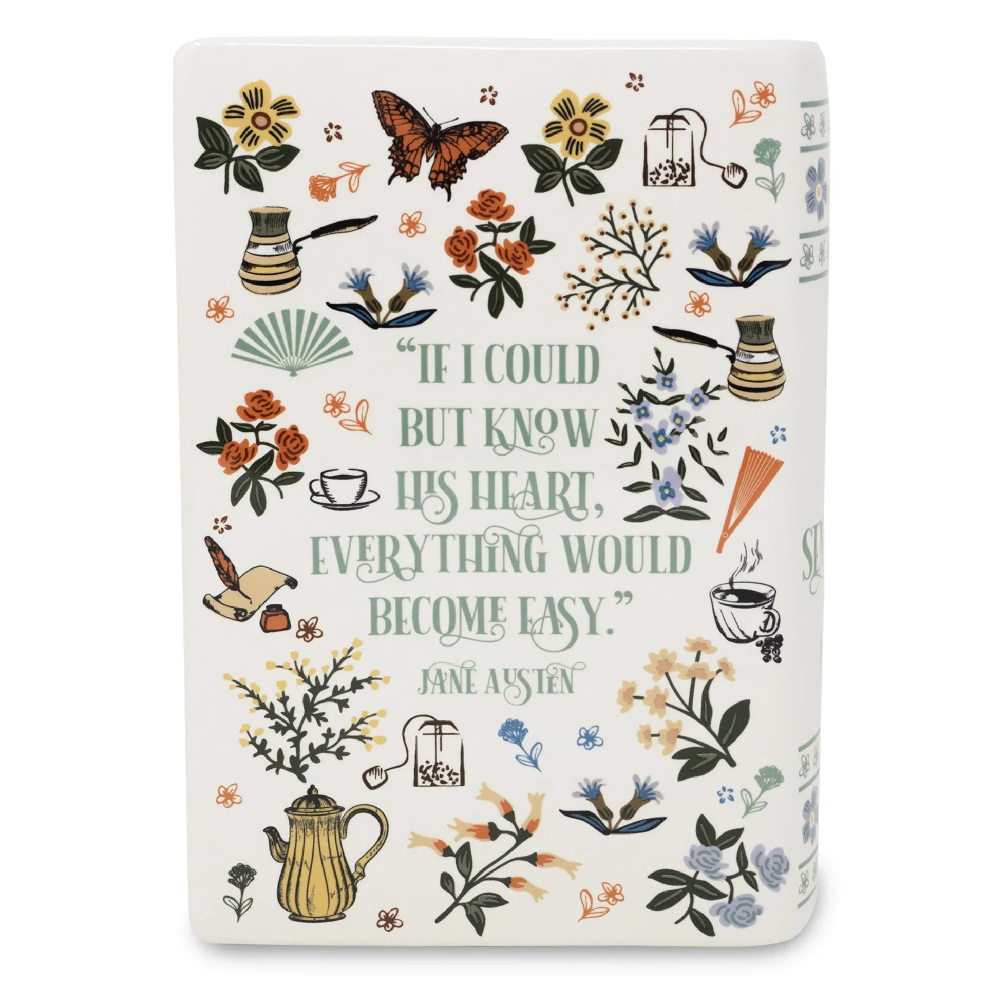 Sense and Sensibility Ceramic Book Vase – Large - Image 4