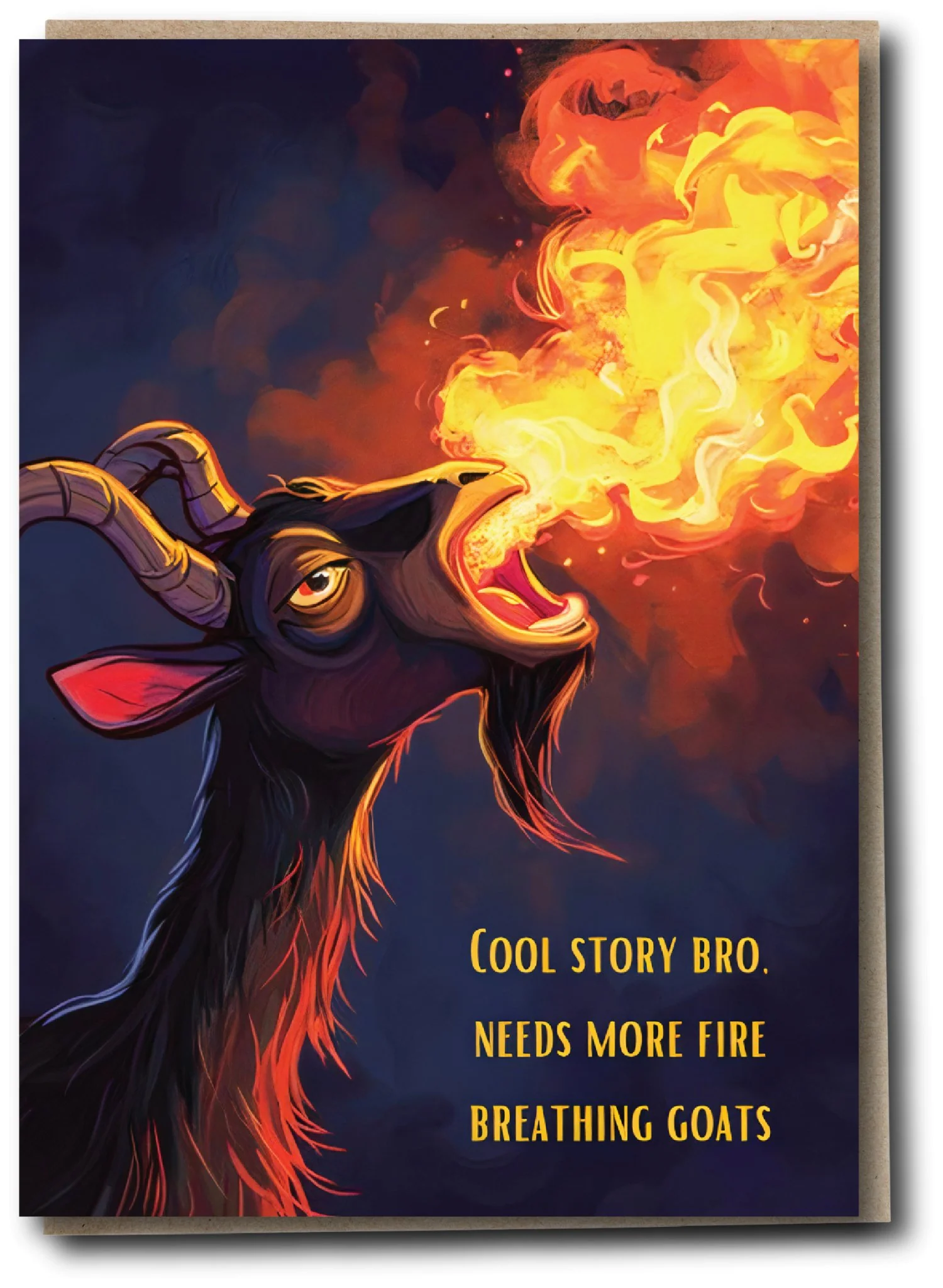 Silly Sausage Cards - Fire Goat