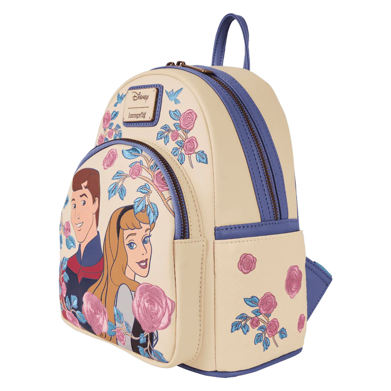 Loungefly Sleeping Beauty Princess Aurora & Prince Phillip Floral Mini Backpack - Image 2