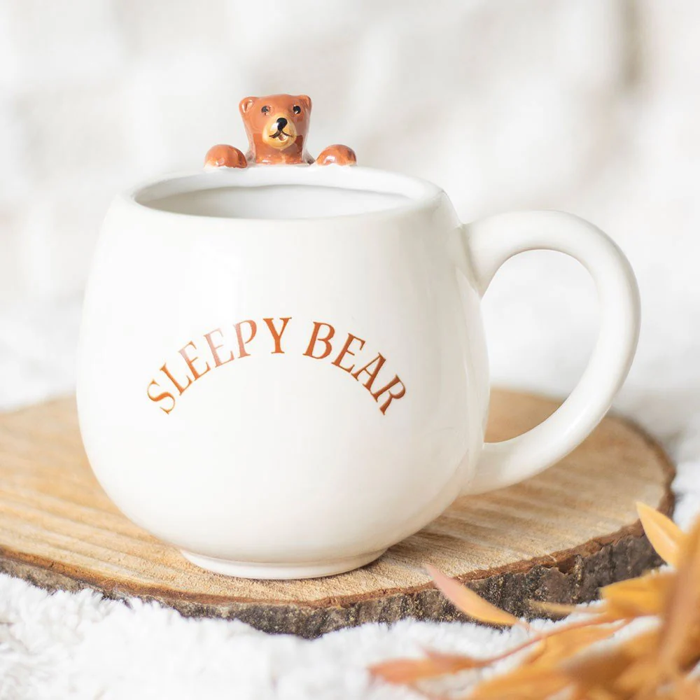 Sleepy Bear Ceramic Mug – Cosy Homeware Gift