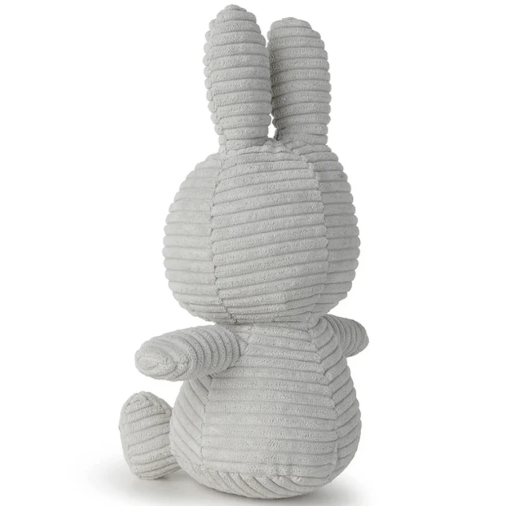 Soft Grey Corduroy Miffy Plush by Bon Ton Toys - Image 3