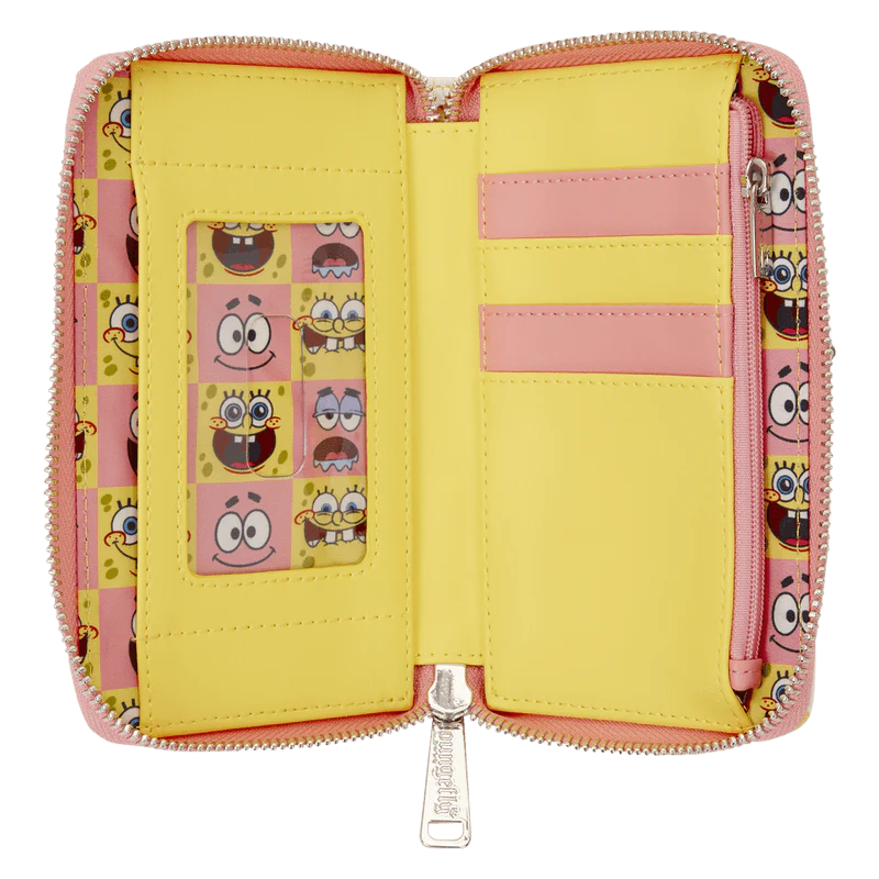 SpongeBob SquarePants & Patrick Star Checkered Zip Around Wallet - Image 4