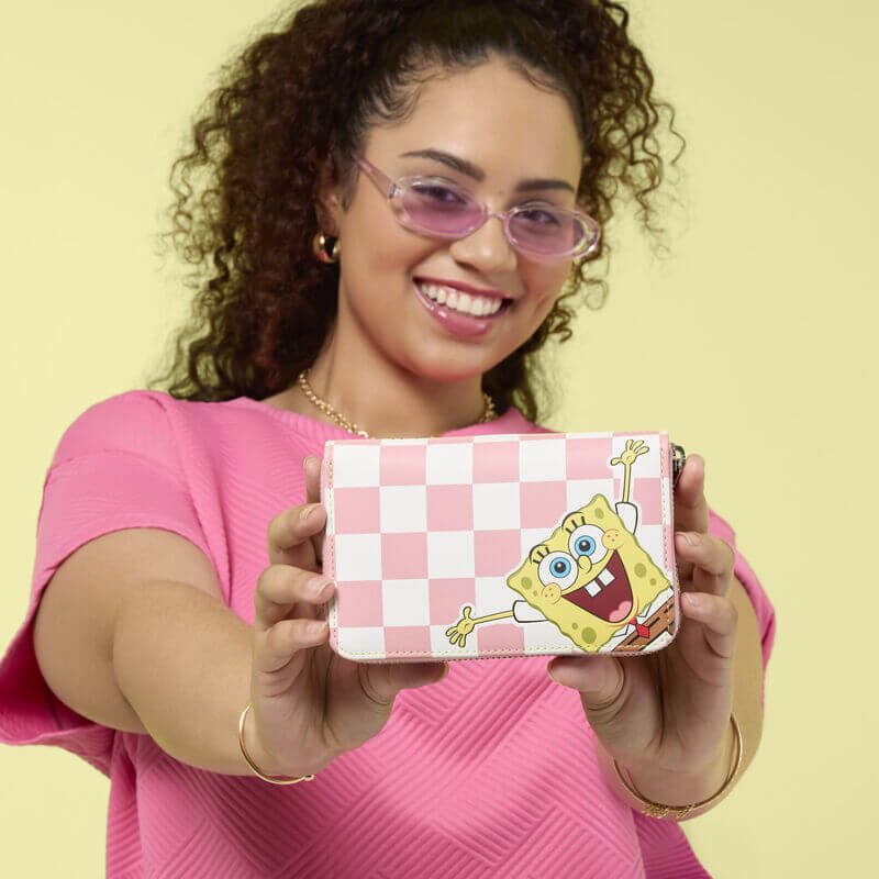 SpongeBob SquarePants & Patrick Star Checkered Zip Around Wallet - Image 5