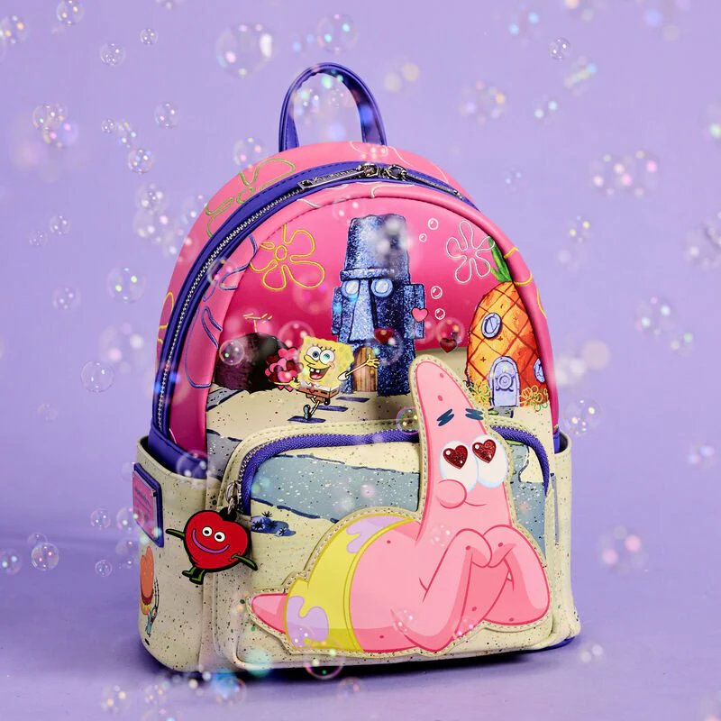 Loungefly SpongeBob SquarePants & Patrick Star Hearts Mini Backpack - Image 10