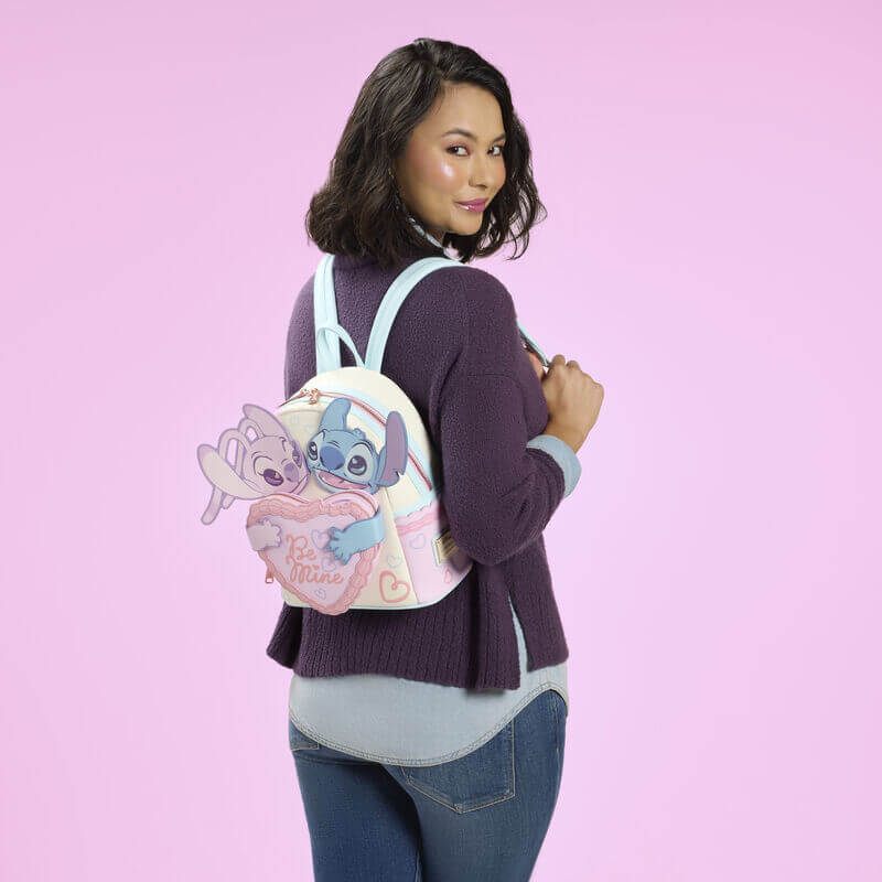 Loungefly Stitch & Angel Be Mine Mini Backpack - Image 6