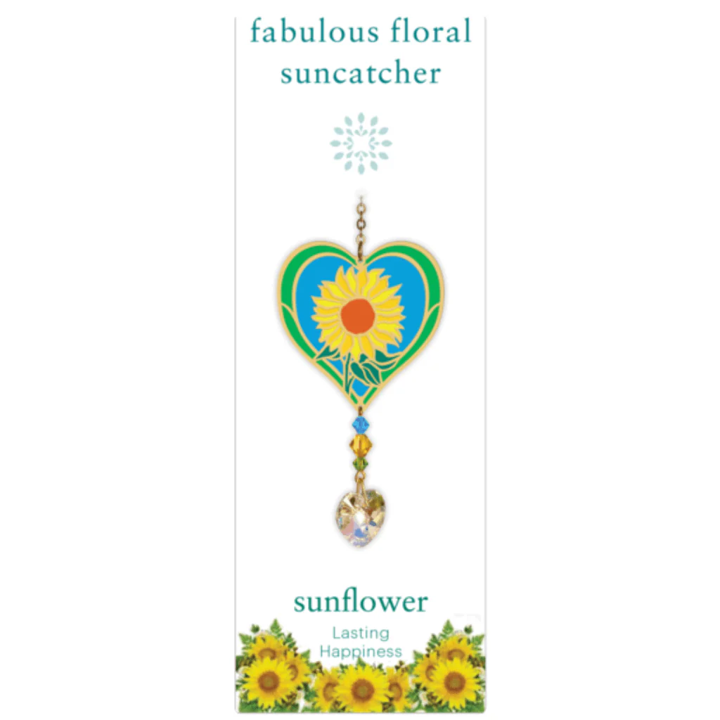 Sunflower Heart Crystal Suncatcher – Fabulous Florals