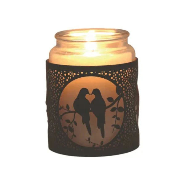 Lovebirds Silhouette Wax Melt Burner – Romantic Cutout Design - Image 4