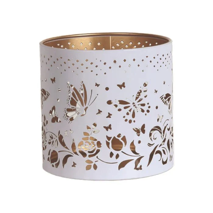 White & Gold Butterfly Cut-Out Wax Melt Burner - Image 2