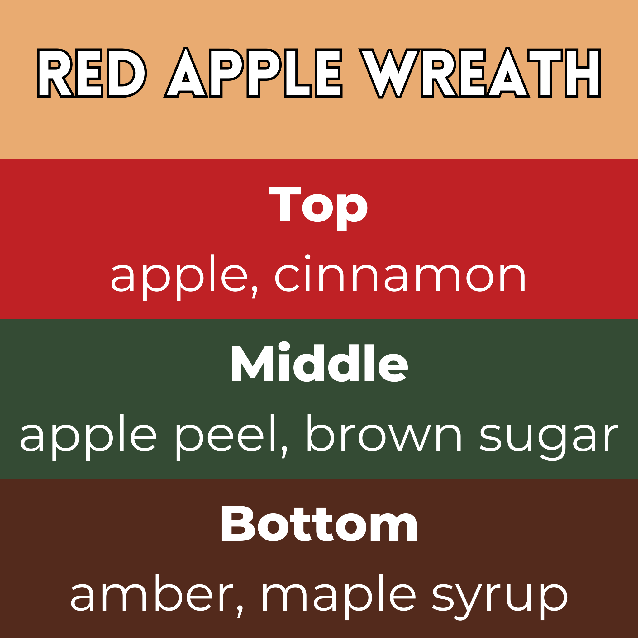 Red Apple Wreath Segment Wax Melt - Image 2