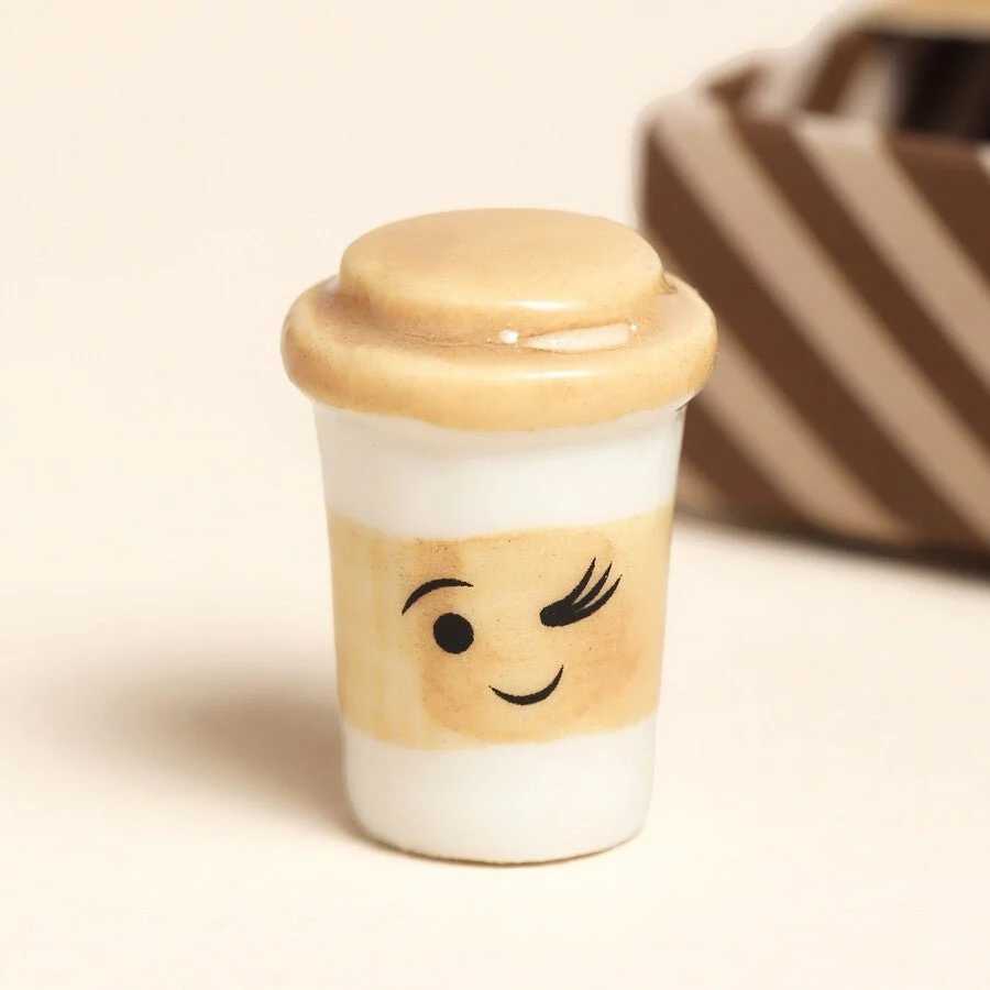 Lisa Angel Tiny Matchbox Ceramic Latte Token – Love You A Latte - Image 2
