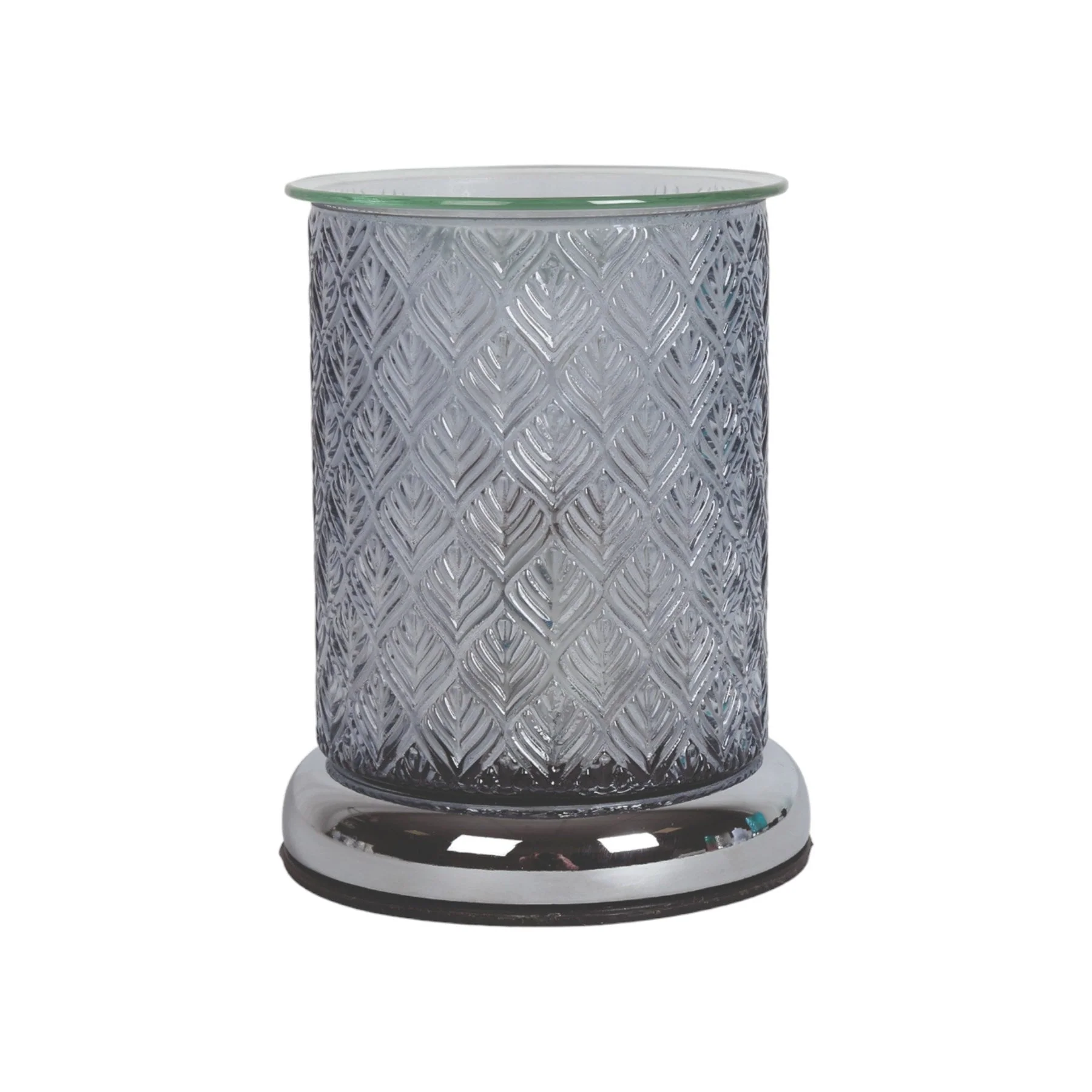 Grey Leaf Touch Electric Wax Melt Burner