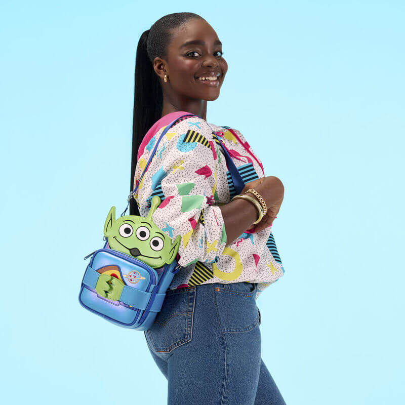 Loungefly Toy Story 30th Anniversary Aliens Crossbuddies Cosplay Crossbody Bag with Coin Bag - Image 8