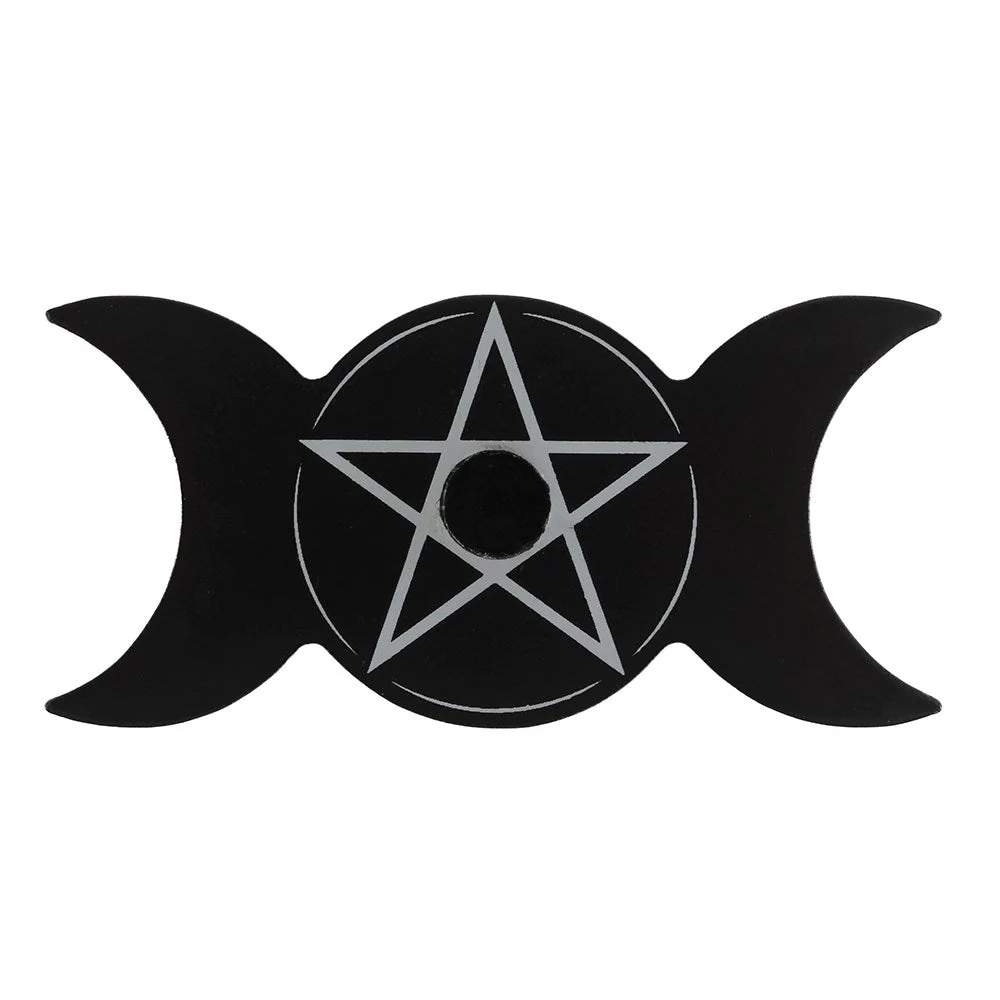 Spell Candle Holder - Triple Moon