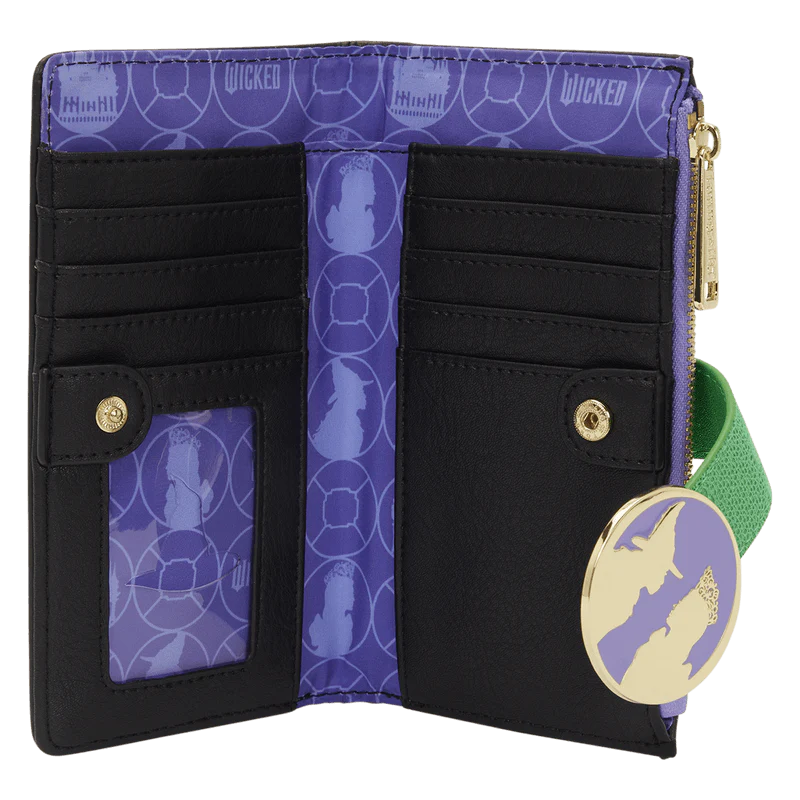 Loungefly Wicked Glinda & Elphaba Floral & Lace Flap Wallet - Image 4