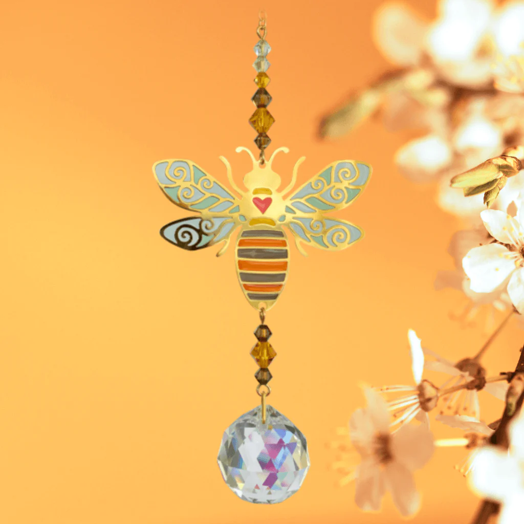 Bee “Autumn Gold” Crystal Suncatcher – Crystal Dreams Range - Image 3