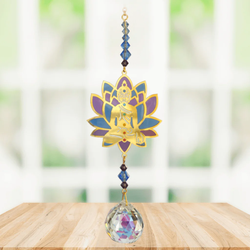 Buddha Moonlight Crystal Suncatcher – Crystal Dreams Range - Image 2