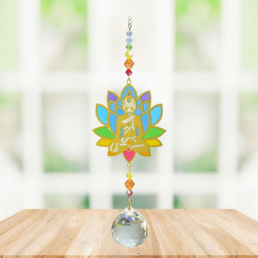 Buddha Rainbow Crystal Suncatcher – Crystal Dreams Range - Image 2