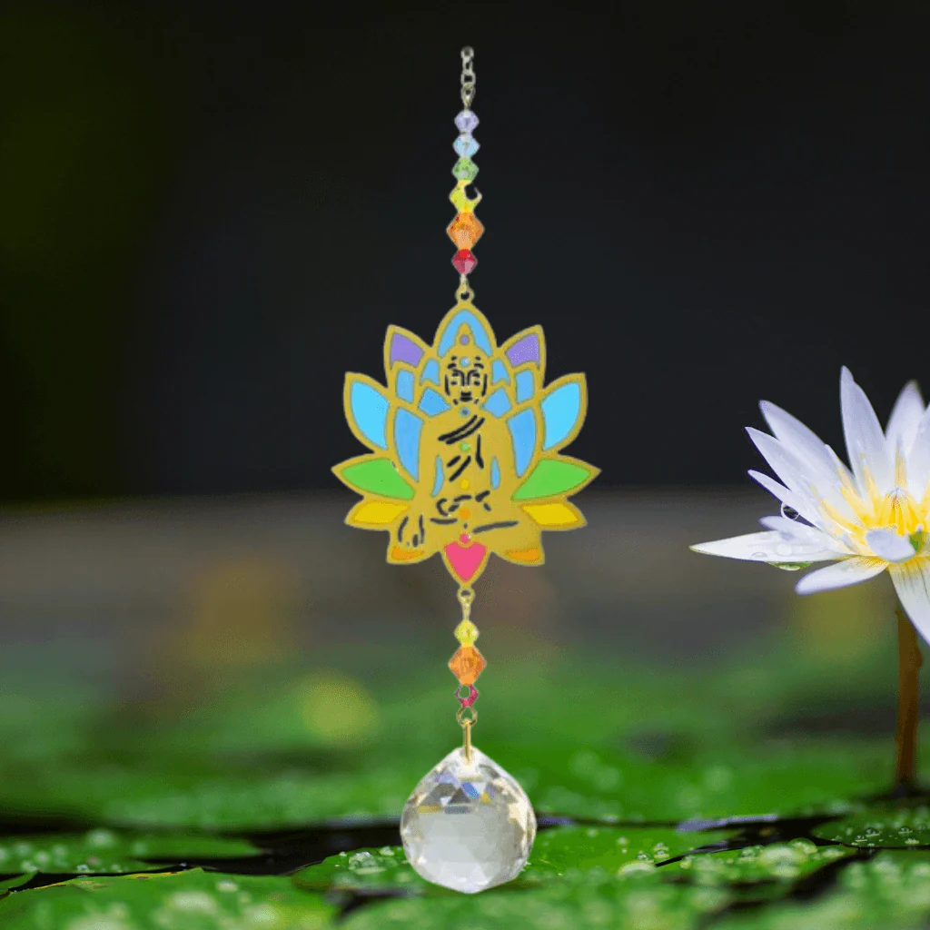 Buddha Rainbow Crystal Suncatcher – Crystal Dreams Range - Image 3