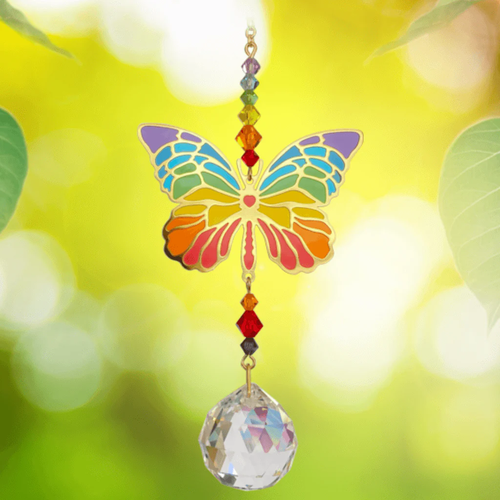 Butterfly Rainbow Crystal Suncatcher – Crystal Dreams Range - Image 3