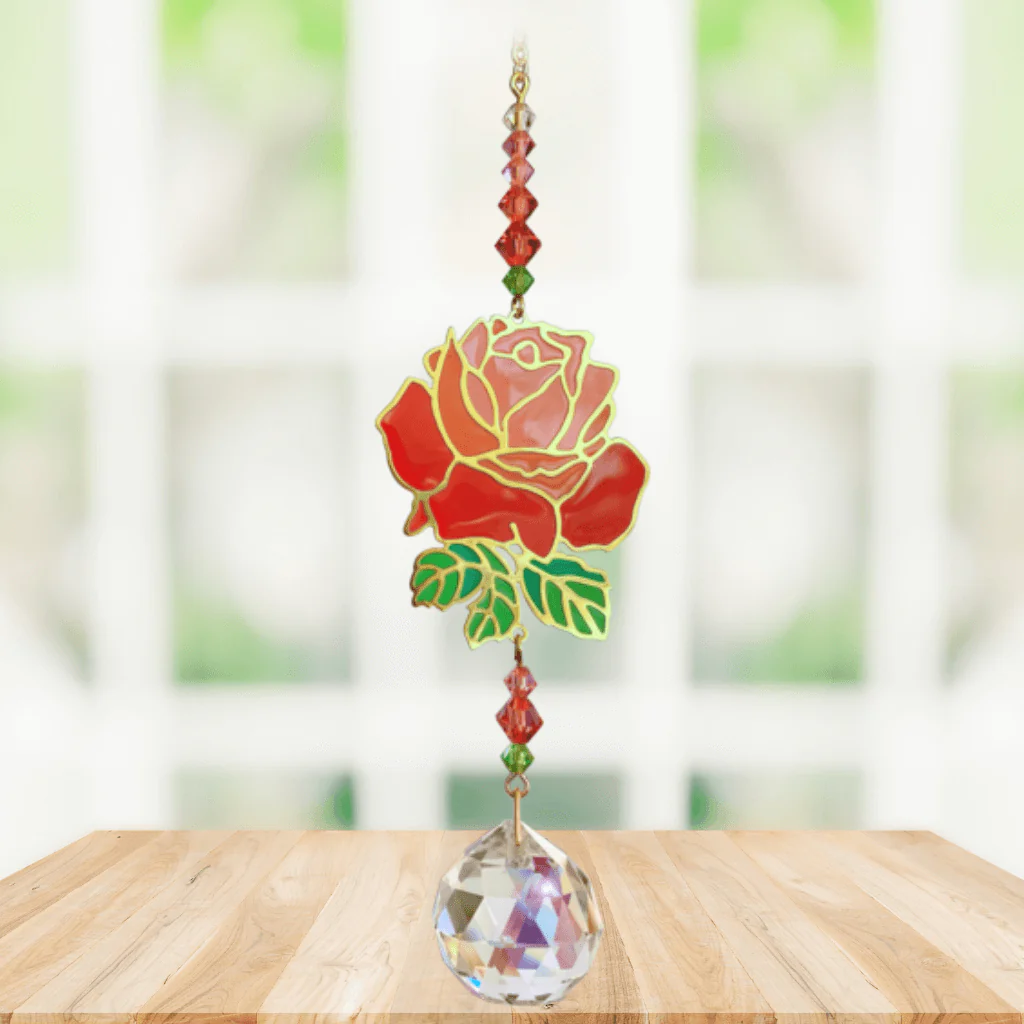 Rose Crystal Suncatcher – Crystal Dreams Range - Image 2