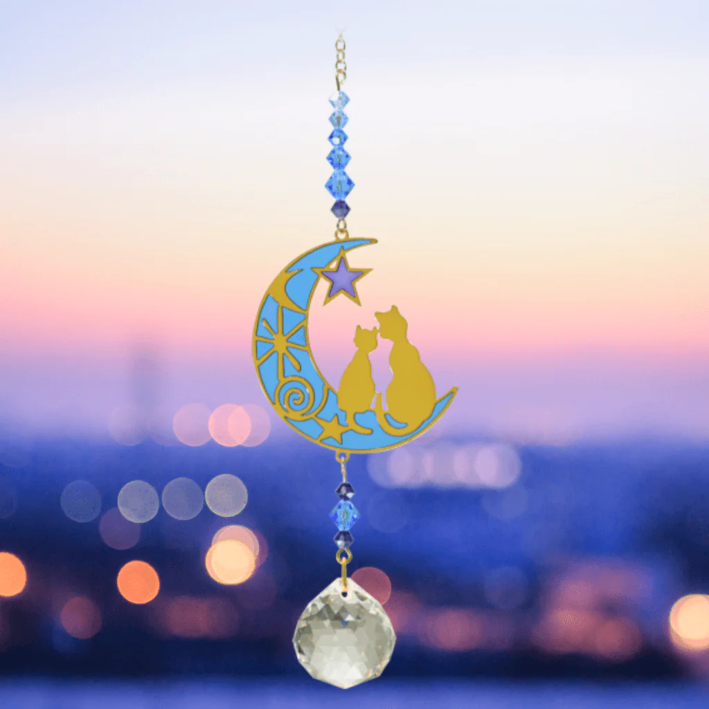 Two Cats Moonlight Crystal Suncatcher – Crystal Dreams Range - Image 3