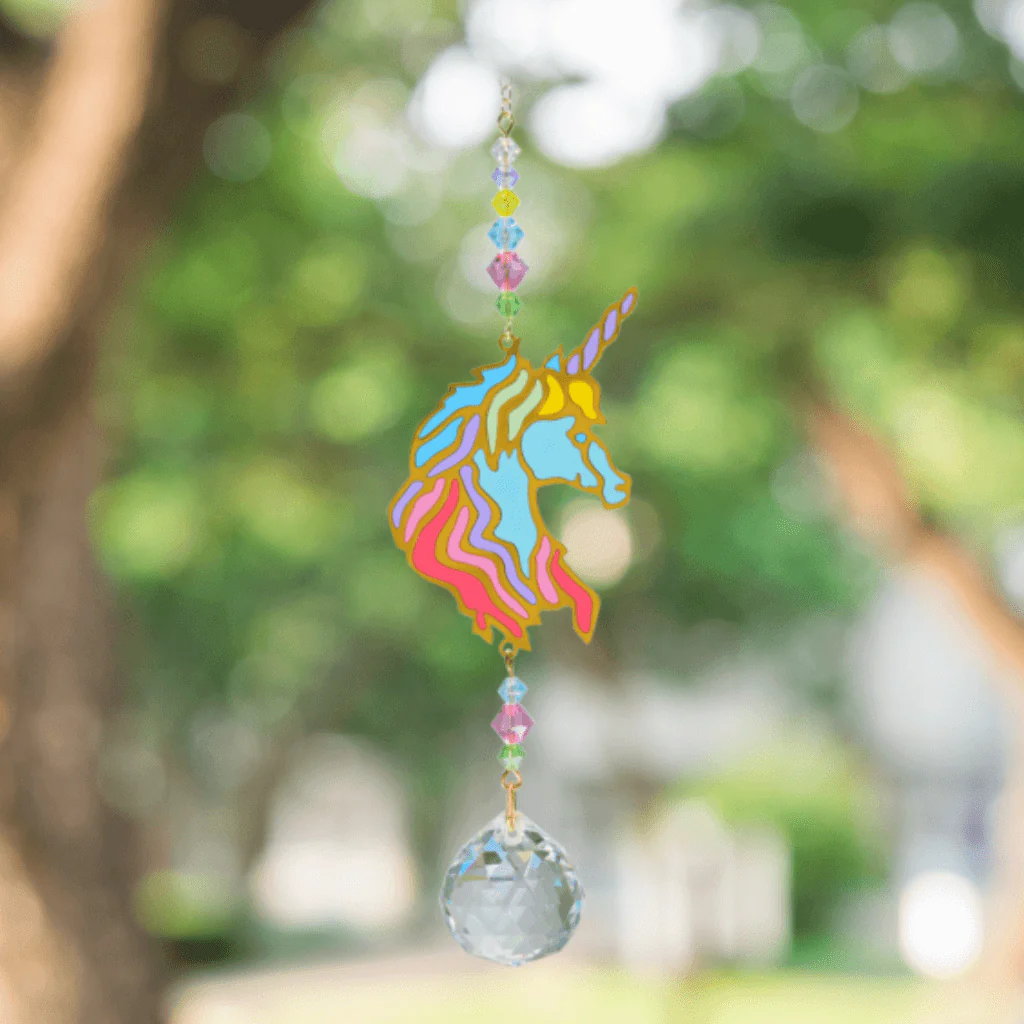 Unicorn Confetti Crystal Suncatcher – Crystal Dreams Range - Image 3